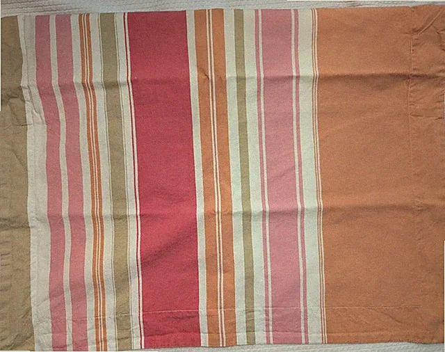 Crate & Barrel marimekko Paratti Standard Pillow Sham Orange, Pink, Tan Stripe