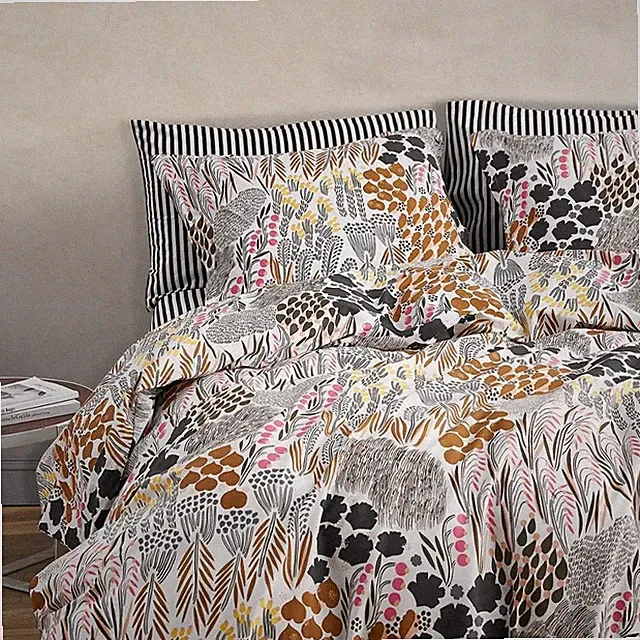KING Size MARIMEKKO LETTO Comforter SET 2 King Pillowcases Cotton 96x108 Mint