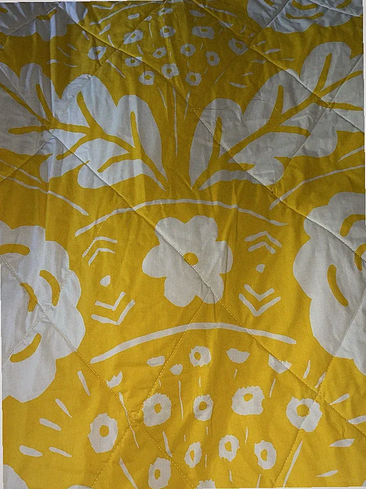 marimekko bedding Full/queen 1975 Mcm Yellow Floral Blanket