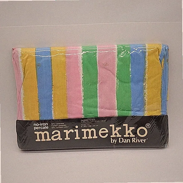 Marimekko By Dan River Multicolor Double Flat Sheet for 54 x 75 in mattress -NEW