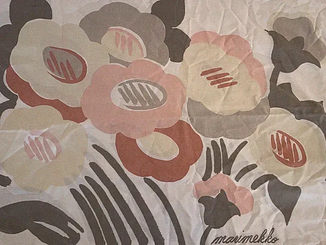 MARIMEKKO DAN RIVER King Sheet Set Floral USA 1978 Vintage MCM