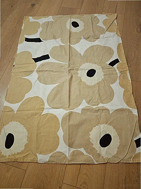 Marimekko Maija ISOLA Unikko Handmade Baby Duvet Cover Cotton Beige