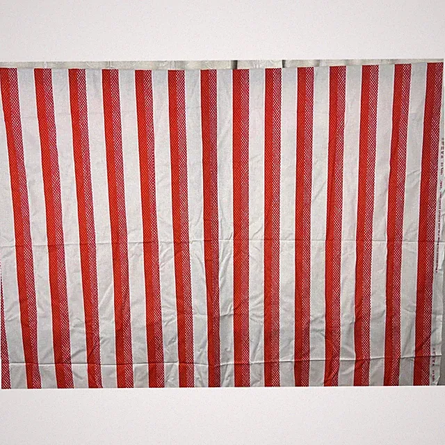 Marimekko "Onki" 100% cotton fabric, sold by the half yard, white orange stripe