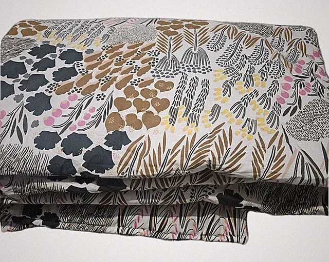 Marimekko Pieni Letto Full/Queen Cotton Comforter Percale Earth Pattern EUC