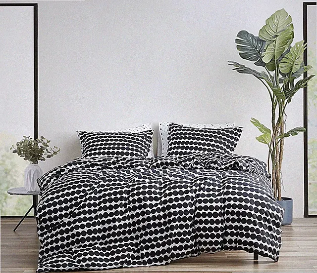 MARIMEKKO - Queen Duvet Cover Set, Cotton Bedding with Matching Shams & Butto...
