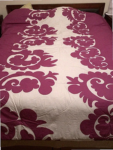 Marimekko Samovaari Leaf Purple Fuchsia Full Queen Comforter