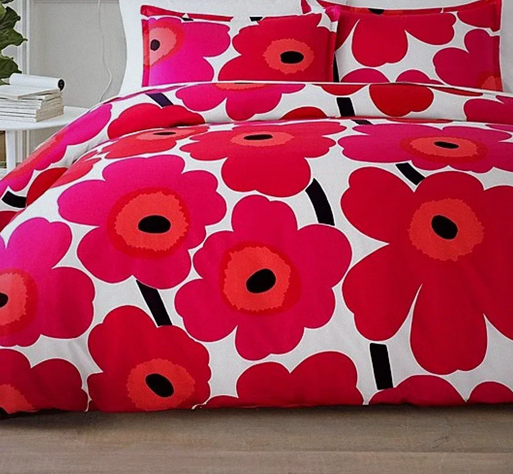 Marimekko Unikko Maija Isola 1964 Full/Queen Duvet Cover Set
