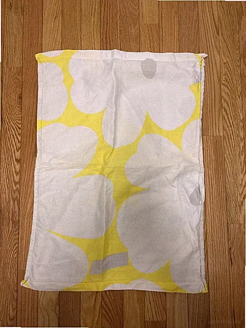 Marimekko Unikko Pattern Standard Pillowcase Set Of 2 - Yellow And Gray