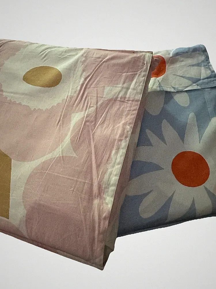 MARIMEKKO Unikko Pink OR Rakaste Blue Floral Kg Duvet Cover/2 King Shams Set NIB
