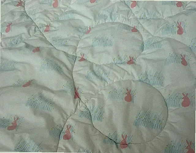 MARIMEKKO Vintage '82 Pink Bunny Baby Comforter 40"x 40" Reversible 100% Cotton