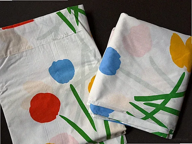 NEW Vintage MARIMEKKO Seven Flowers TWIN Flat & Fitted SHEET Set NWOT No Elastic
