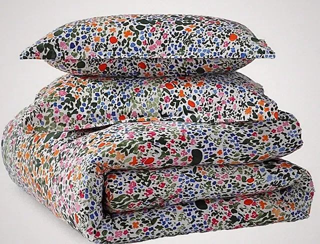 NWOT $390 MARIMEKKO Rantaniitty DUVET COVER SET Floral Percale Cotton KING