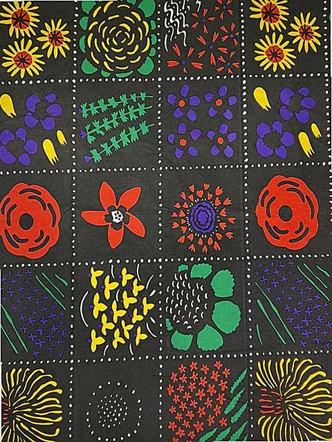 Rare Vintage 1976 Marimekko Talvikki Floral Fabric 2.5 Yards