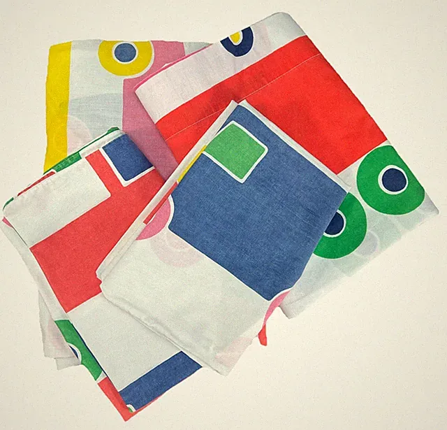 Vintage MARIMEKKO 1975 Bo Boo Twin Set Bed Sheet Cars Trucks Dan River 4 Piece