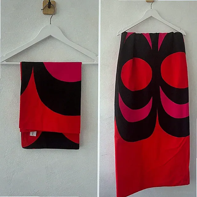 Vintage MARIMEKKO "KAIVO" Bedding Set - Mid-Century Modern Geometric Pattern